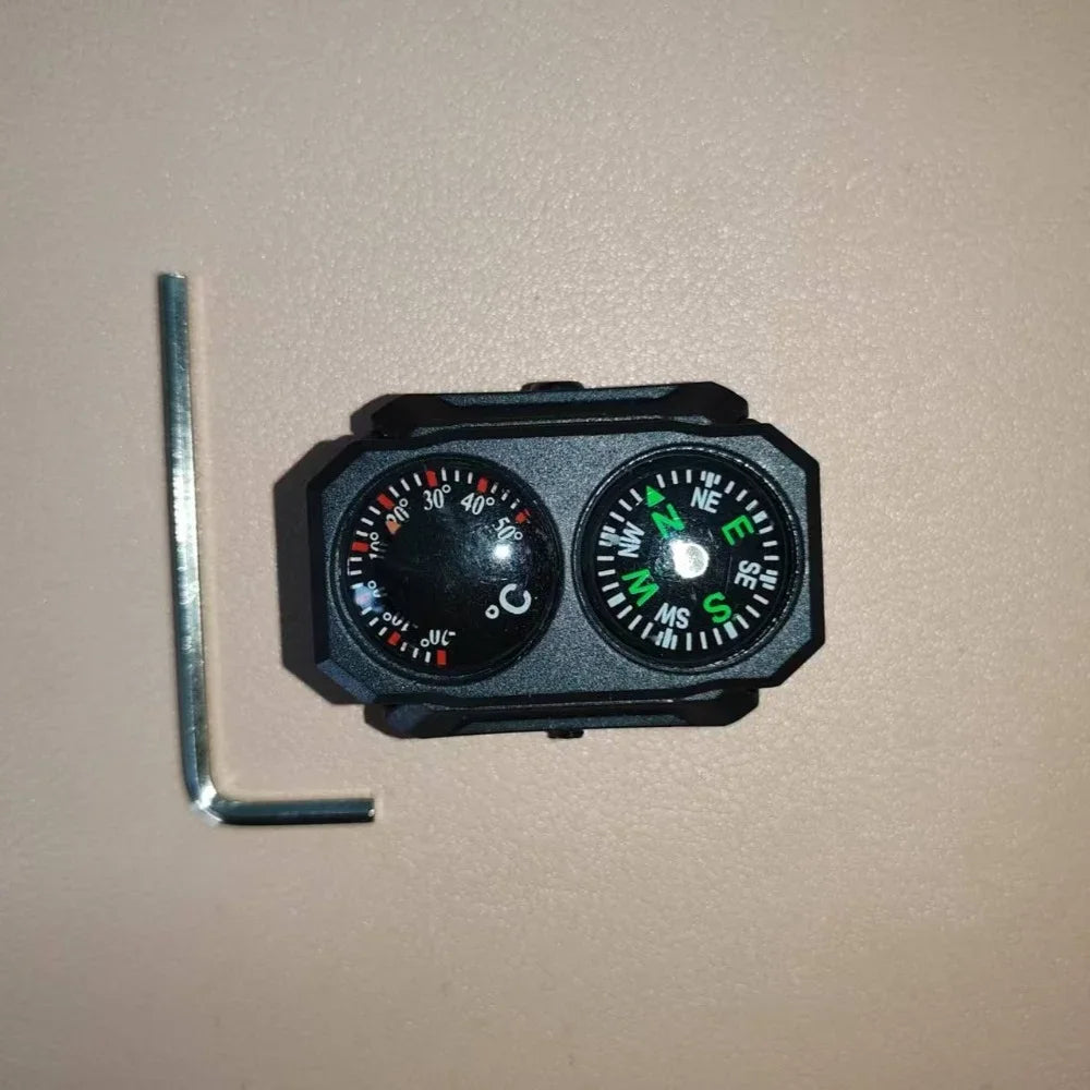 3/5Pcs RCompass Thermometer Combo 2 in 1 Tactical Airsoft AR15 M4 M16 Compact Navigation Thermometer for 20mm Rail Gun Accessory