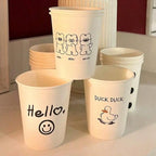 10/50pcs Simple Style Paper Cups, Thickened Drinkware, Anti-Leak 250ML, Home Gatherings, Outdoor Camping, Office Disposable Cups
