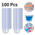 100/50/10Pcs 40ML Plastic Disposable Cups Dispenser Silicone Resin Mold Kit For DIY Epoxy Resin Jewelry Making Tools Accessories