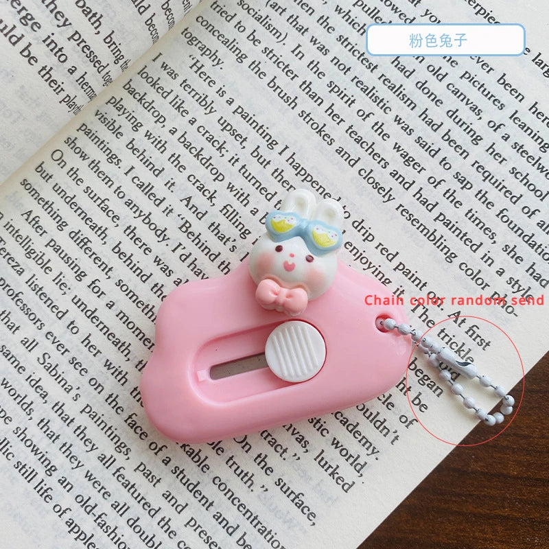 1pc Dopamine Cloud Mass Letter Opener Cartoon Cute Utility Knife Student Mini Box Cutter Hand-made Sharp