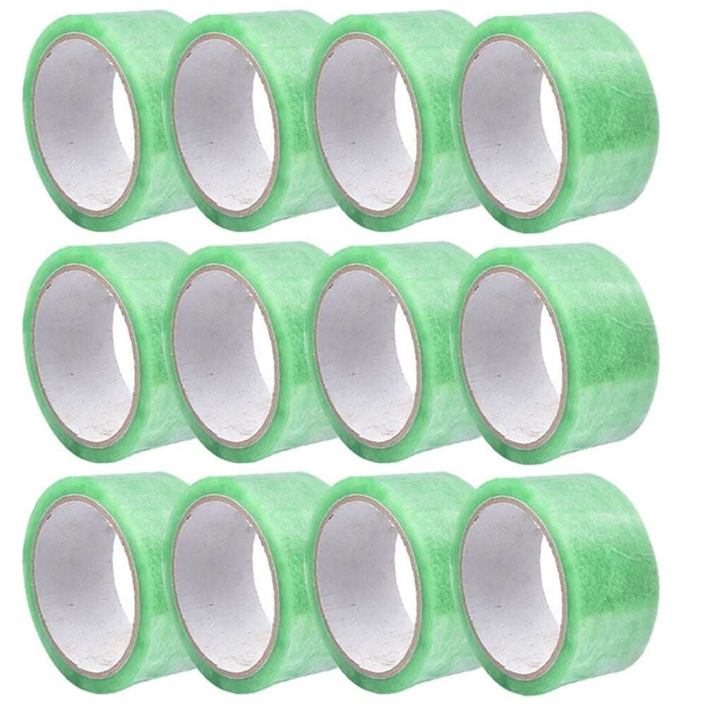 12 Rolls/Set Tape Packaging Tools Office Packing Supplies Waterproof Sealing PP Material Durable Can Be Written As Marking Tapes