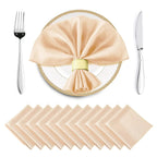 12PCS Wedding Red Satin Napkin 30x30cm Wholesale Soft Table Napkins for New Year Christmas Decoration Party Dinner Table Decor