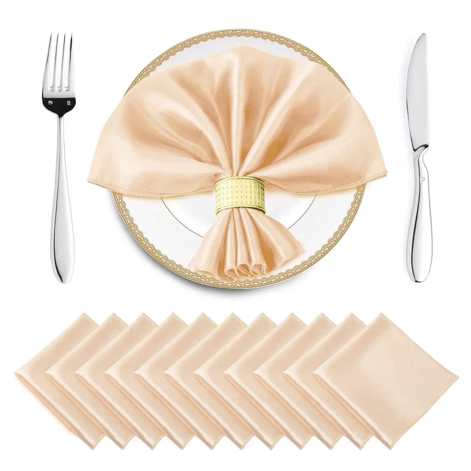 12PCS Wedding Red Satin Napkin 30x30cm Wholesale Soft Table Napkins for New Year Christmas Decoration Party Dinner Table Decor