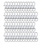 30pcs Metal Swivel Lanyard Snap Hooks and Split Key Rings Chain Hook Keychain for DIY Key chain Making