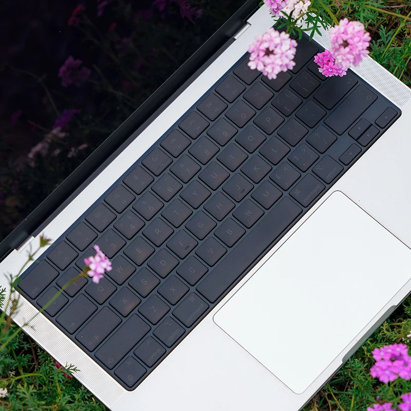 (Us American Version) Translucent Gray Mbp Suitable for Apple Mac Book Keyboard Stickers, Translucent Protective Stickers, Compatible with 13- 16inch MacBook Air/Pro