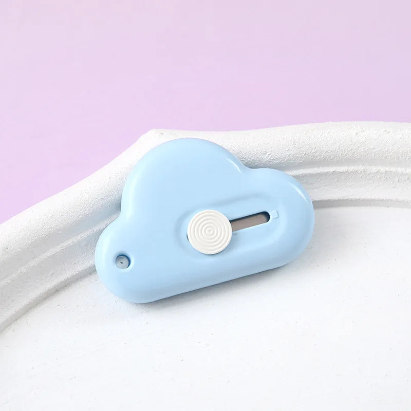 Portable Utility Knife Cloud Mini Students Paper Knife Office Utility Knife Safety Knife Letter Opener Mini Cutter Box Opener