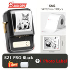 Niimbot B21 Pro 300DPI HD Printing Portable Thermal Printer Self-adhesive Label Printer Sticker Maker For Photos Receipts Note