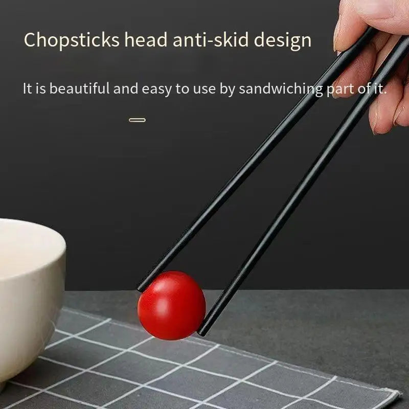 New Reusable Black Chinese Chopsticks Food Sushi Sticks Safe Plastic Food Grade High Temperature Sterilizable Chopsticks