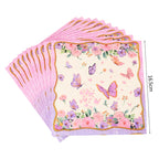 Butterfly Disposable Tableware Set Paper Plate Cup Napkins Pink Butterfly Birthday Party Decoration Baby Shower Wedding Supplies