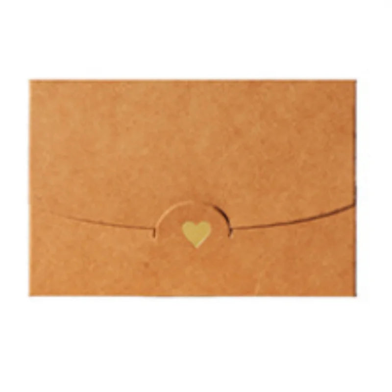 20Pcs small greeting card envelope made of Western colored pearl paper material with exquisite hot stamping and embossed design
