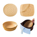 50pcs Air Fryer Parchment  Disposable Steamer Liners Kitchen Cookers Oil-proof Paper Barbecue Fryer Baking Accessories      0151