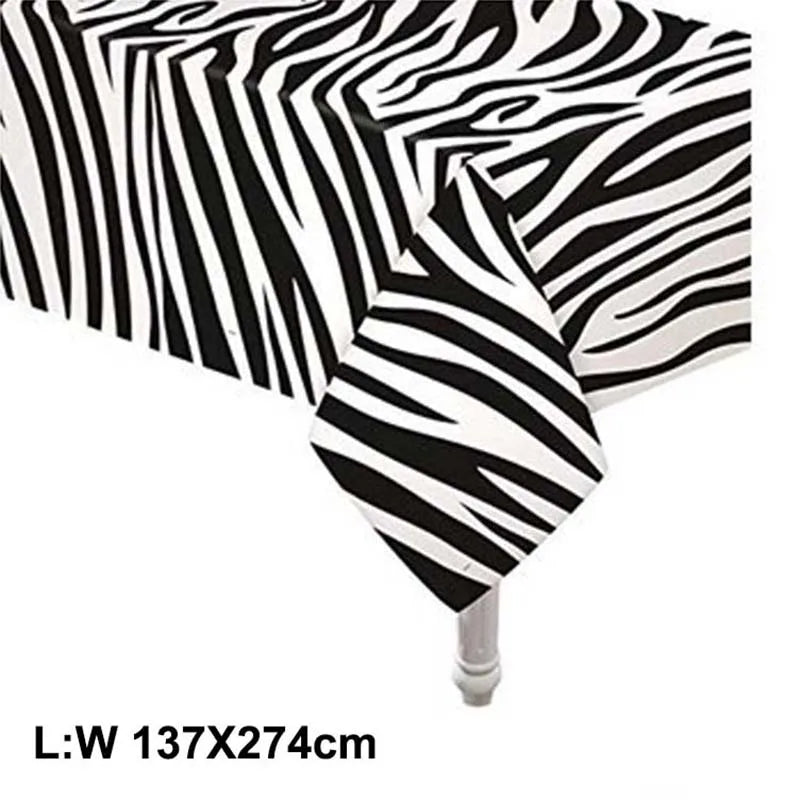 Jungle Safari Wild Animal Party Supplies Disposable Jungle Zoo Animal Print Paper Plates Napkins for Birthday Party Baby Shower