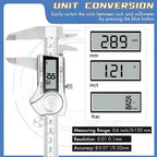 Electronic Digital Caliper, Inch and Millimeter Conversion, LCD Screen Display 0-6” Caliper Measuring Tool, Auto Power Off