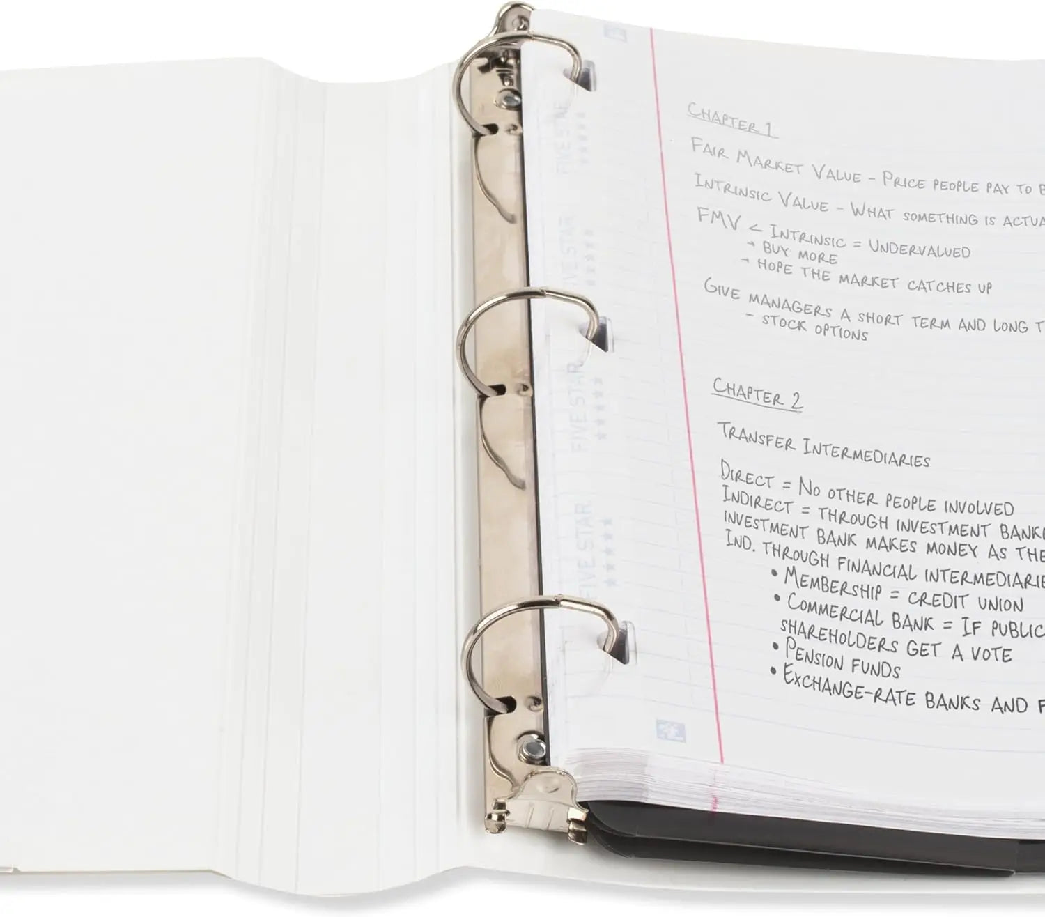 3-Ring Binder With Study App, 1 Inch D-Ring, Clear View Cover, 225 Sheet Capacity, White