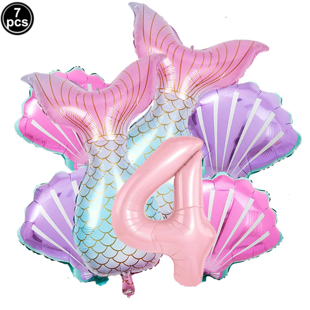 Mermaid Party Supplies Mermaid Scales Pattern Paper Plate Cup Napkin Popcorn Box Food Bowl Girl Birthday Party Baby Shower Decor