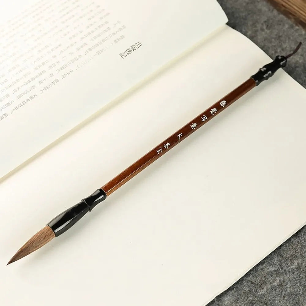 Traditional Chinese Calligraphy Brush Oil Painting Oil Watercolor Scriptures Writing Brush Wood Wolf Hair Art Paint Brush