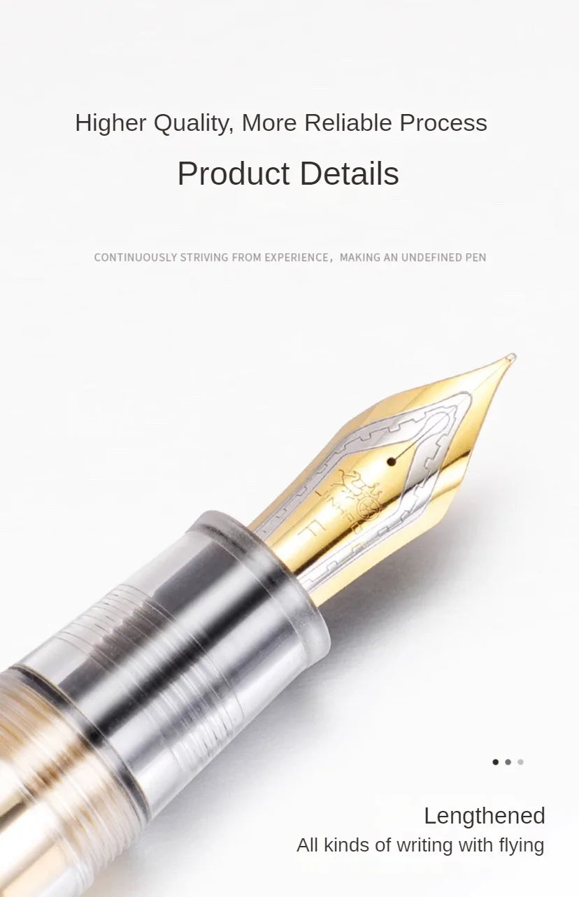 Jinhao 9019 Fountain Pen Transparent Color EF/F/M Nib Ink Student School Stationery Business Office Supplies Pens for Writing