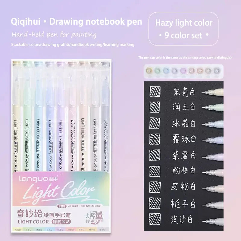 Languo 27-207 Colors Of One Set Drawing Handbook Pens Student DIY Graffiti Multi-Color Gel Pen Writing Marker Stationery