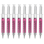 8Pcs Novelty Syringe Ballpoint Pens Cute Stationery Nurse Pen Ballpoint Pen 0.5mm Ballpen