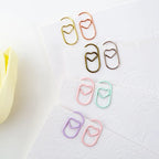 50pcs Metal Macaron Love Heart Paper Clips Gold Rose Gold Mini Bookmark Ticket Photo Binder Clips Patchwork Clip Office Supplies