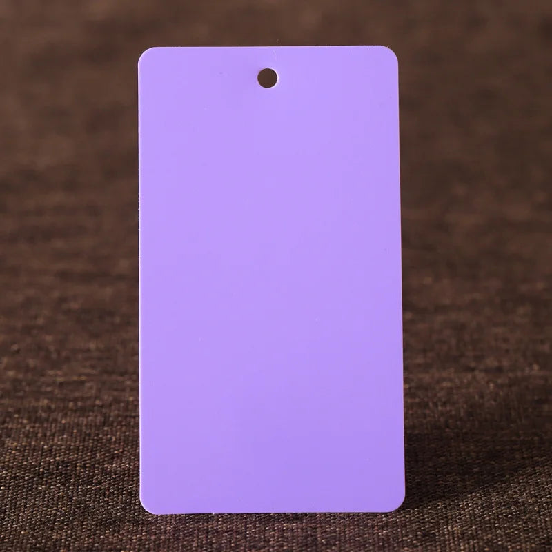 100 pcs 5X9 cm Stock Blank PVC Square Hang Tag/Price Tag/Colorful Waterproof Plastic Tag/Clothing Tag/DIY Gift Tag