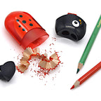 1Pc Faber Castell Double Hole Pencil Sharpener with Eraser Ladybug / Fish / Eagle Cute Stationery Back To School