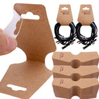 Jewelry Display Card Price Tag Foldable Kraft Paper Card For Necklace Bracelet Headband Hairband Hanging Label Packing Holder