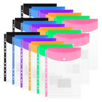 Binder Pocket Organizer Folders For 2/3/4 Ring Document–18 Pack 11 Holes Expandable Binder Folders