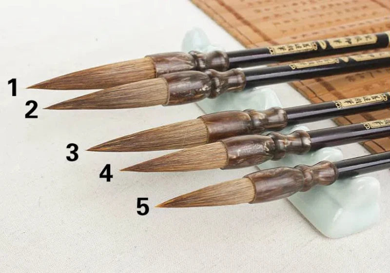 Calligraphy Brush Pen with Gift Box Traditional Chinese Painting Calligraphy Brushes Set Mixed Hair Regular Script Brush Art Pen