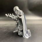 (9*7.6cm) 3D Printed Medieval Knight Pen Holder Black Silver Warrior Statue Desk Organizer Creative Office Decor Stationery Gift