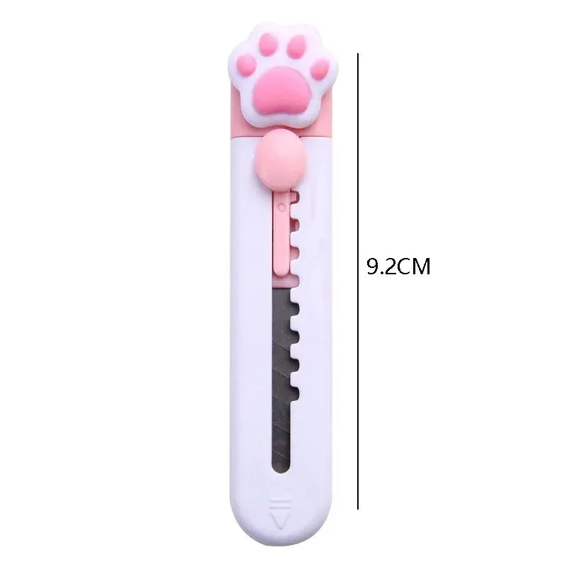 3/5Pcs Cartoon Cat Cat Claw Clouds Mini Letter Opener Plastic Utility Knife Stationery for School Office Home