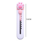 3/5Pcs Cartoon Cat Cat Claw Clouds Mini Letter Opener Plastic Utility Knife Stationery for School Office Home