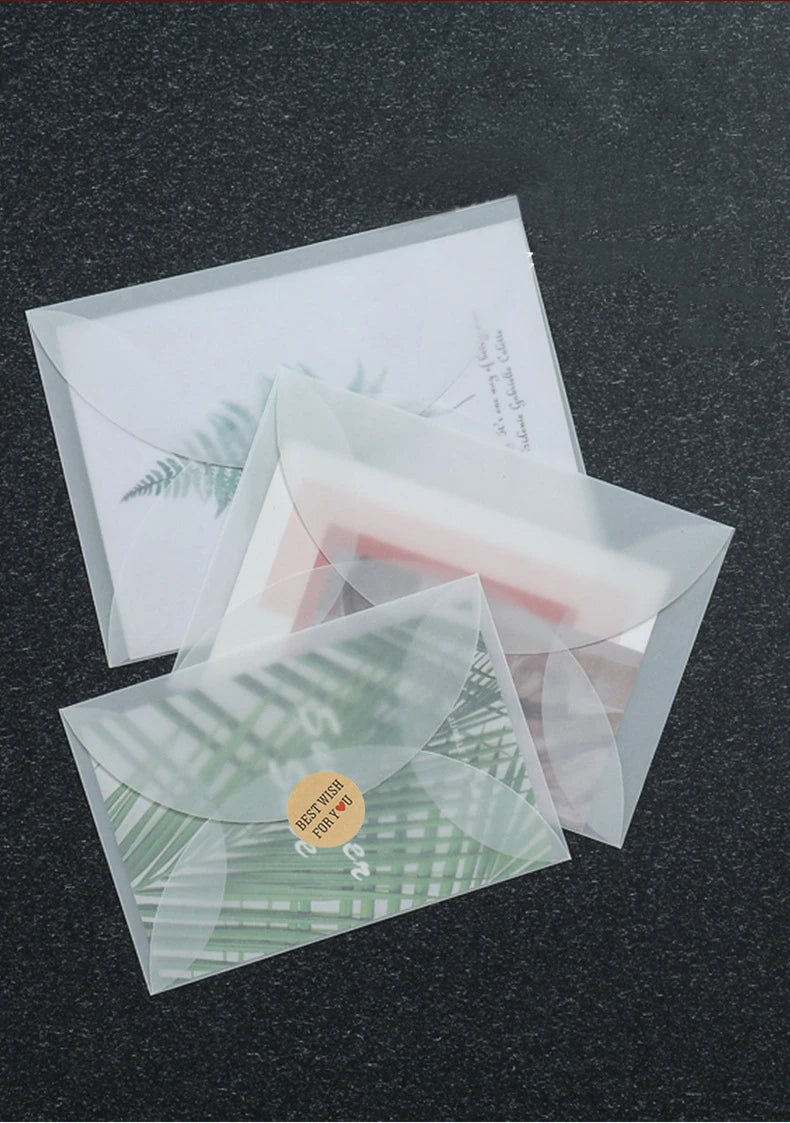50pcs/lot Blank Translucent Envelope for Invitations Postcards European Giftbox Message Card Letters Business Wedding Envelopes