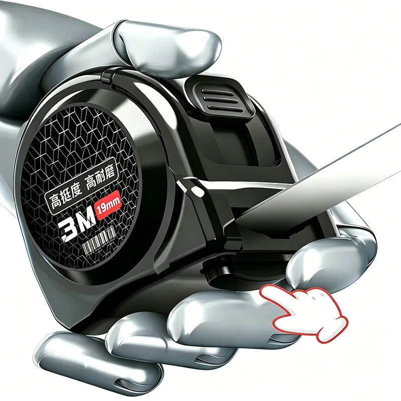 Self-locking/Brake Dual-mode Steel Telescopic Tape Measure, High-precision Wear-resistant Heavy-duty Reliable Measuring Tool.