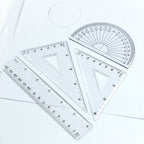 Basic 8‑piece metal compass set, geometry drafting drawing tools for student use