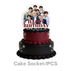 New SK Male Group Birthday Party Theme Decoration Cup Plate Banner Backdrop Gift Bag for Gift Baby Shower Supplies
