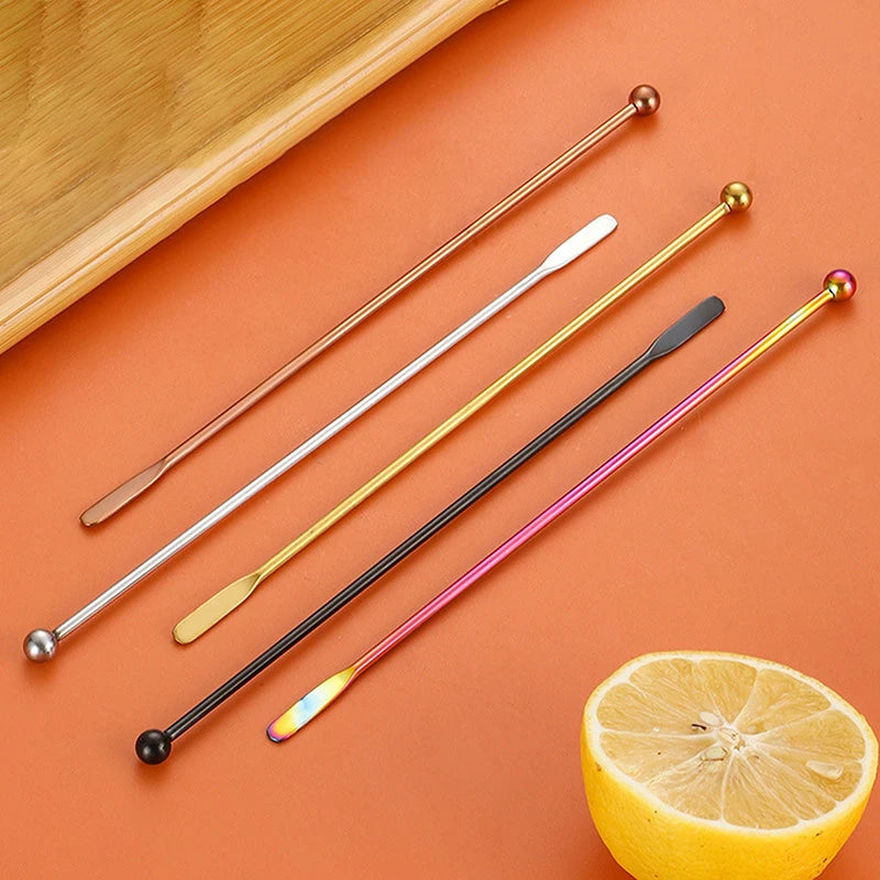 Stainless Steel Coffee Stir Stick Juice Rio Cocktail Drink Stirring Mixer Sticks Wedding Party Bar Muddler Champagne Stirrer