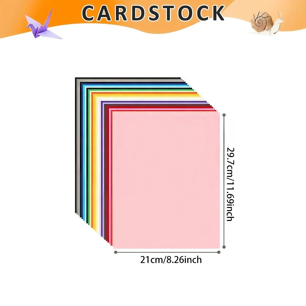 A4 Cardstock 50/40 Sheets Colored Cardstock 50 Colors, 230 gsm Colorful Paper for Card Making, Scrapbooking & DIY Crafts Origami