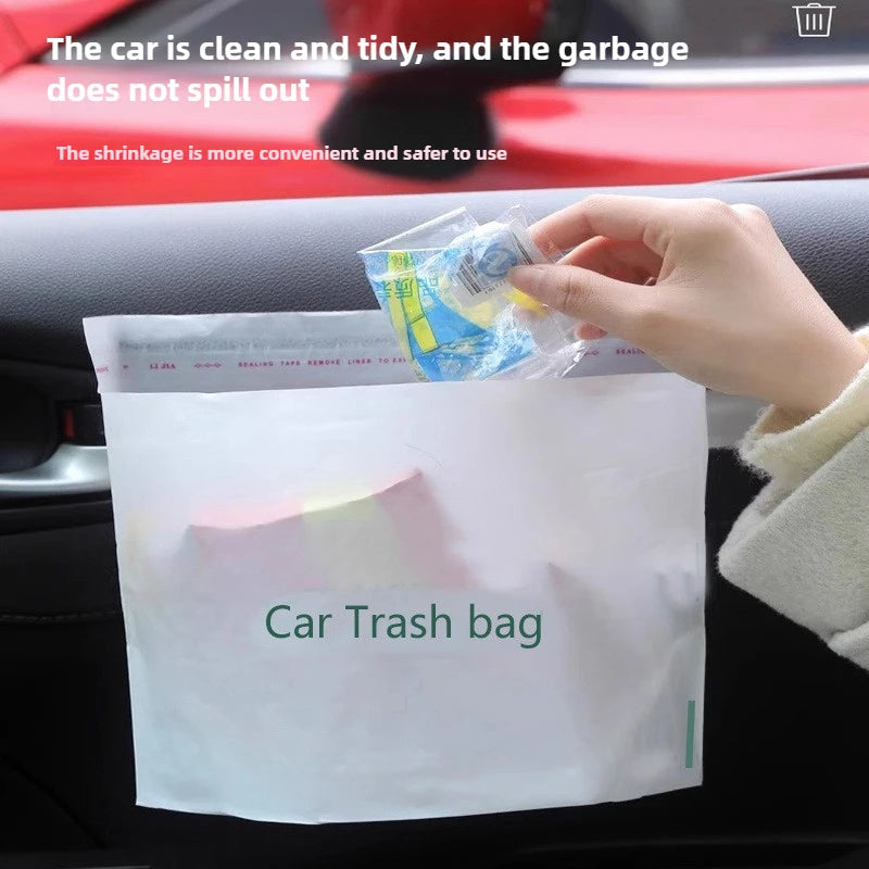 20-60Pcs Car Disposable Trash Bags Self-Adhesive Garbage Bag Portable Traceless Pasting Rubbish Storage Bag For Car Home Office