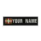 Basque Flag 10X2.5cm Embroidery Custom Name Text Patch Stripes Badge Iron On Or  Patches