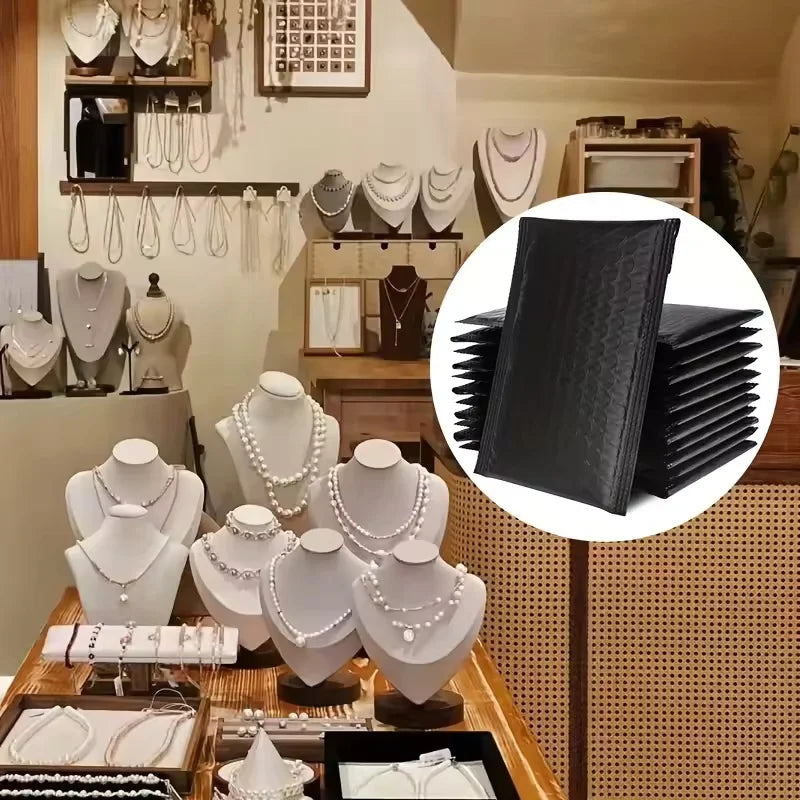 50pcs Black Double-Sided Bubble Packaging Bag Self Adhesive Mailing Bag Express Packaging Bag Clothing Packaging Bag