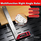 Quick-Positioning Angle Ruler Drawing Tool High-Precision L-Shaped Right Angle Ruler Stainless Steel Multi-Angle Measuring Ruler