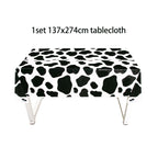 Cow Party Themed Disposable Tableware Set Paper Plates and Cow Napkins for Kids Cow Themed Birthday Party Decorations