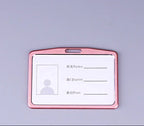 1 Pcs Aluminum Alloy Card Cover Case Bank Business Work Card Holder with ABS Retractable Badge Reel Credit ID Card Badge Bag