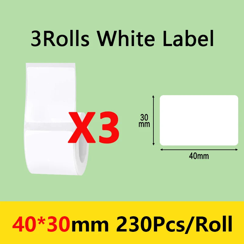 Niimbot B21/B1/B203 Mini Bluetooth Thermal Printer Anti-Oil Sticker Waterproof Adhesive Label Paper For Office Tag Labels Maker