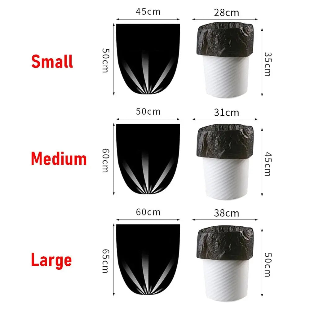 30Bags/Roll Disposable Garbage Bag Trash Can Bin Small Medium Large Rubbish Bag Black Points Off Plastic Bags Bathroom Kitchen
