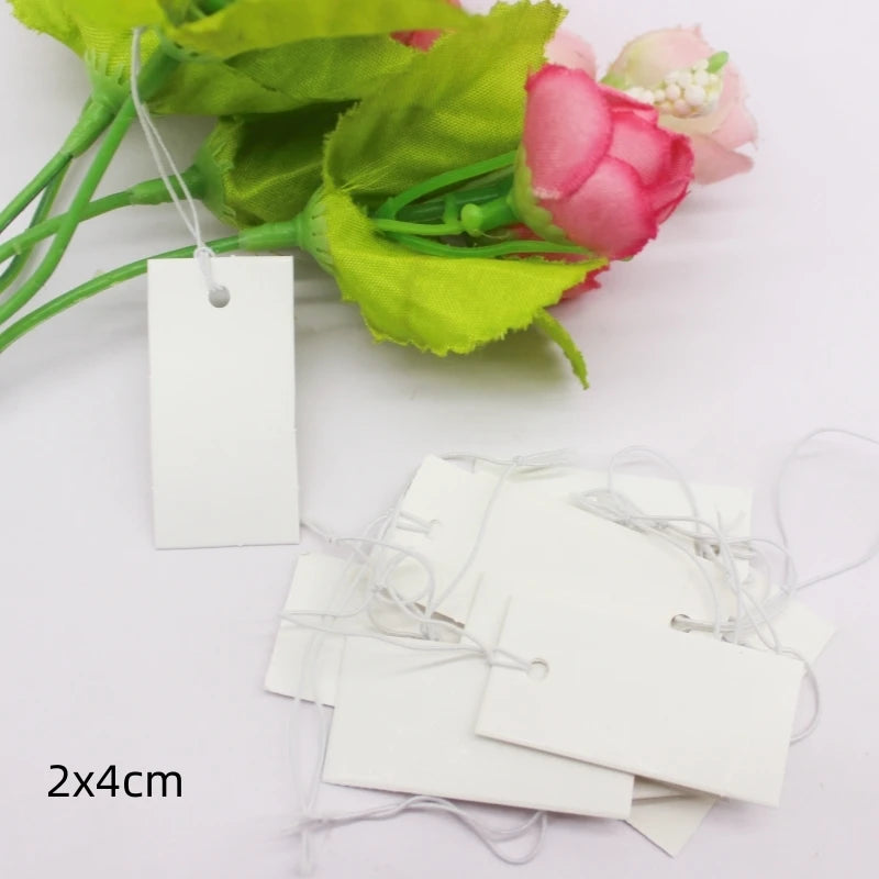 100 pieces of large-sized jewelry price tags, paper price tags, price tags, gold and silver border price tags