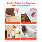 SucceBuy 6/24 Rolls 7.6CM 70M High Viscosity Clear Adhesive Tape Transparent Packaging Tape for Office Wrapping Express Packing