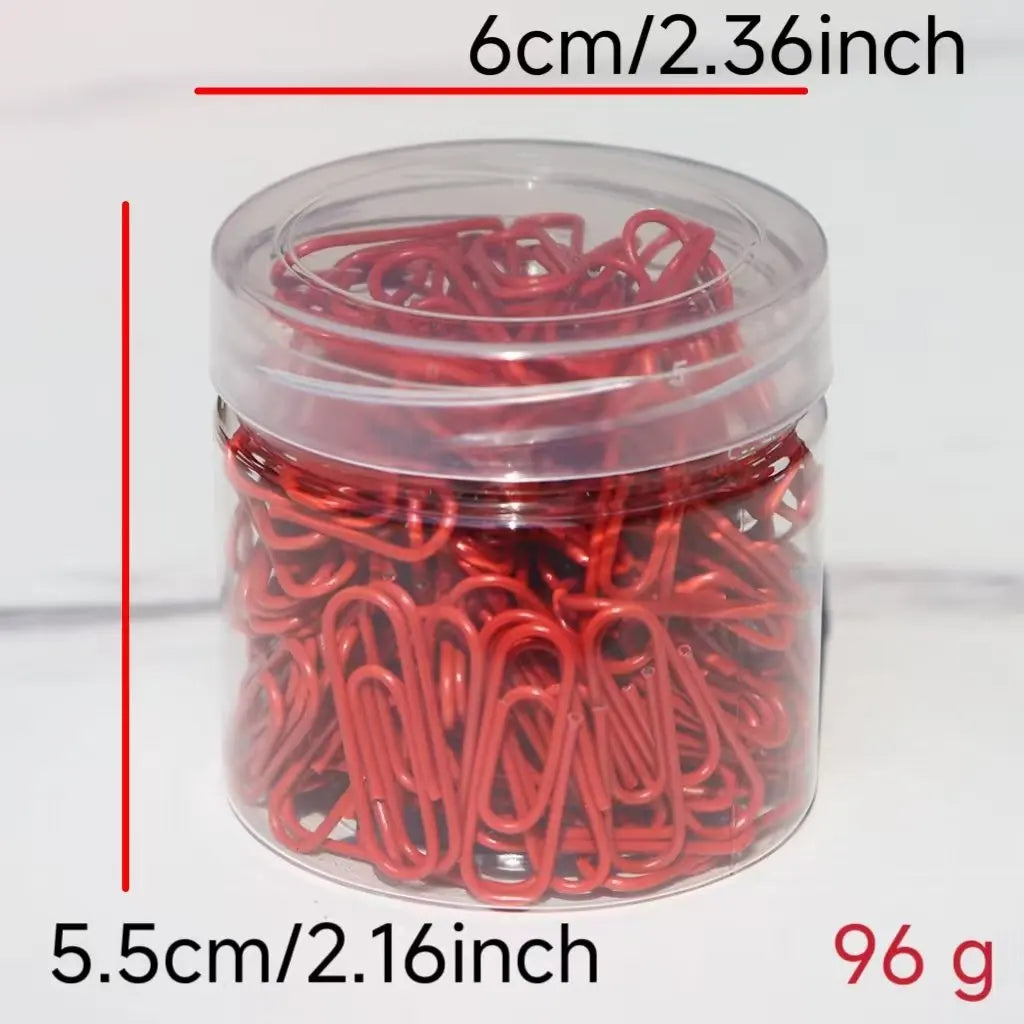A box of paper clips, multi-color optional, color bills, small card storage gadgets, DIY small material clips, school supplies,