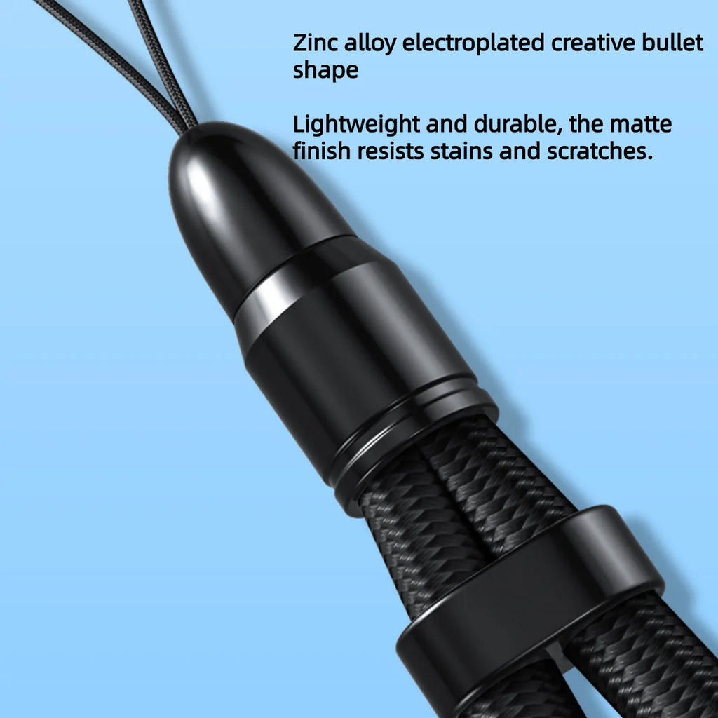 Multifunctional Mobile Phone Strap Bullet Shaped Phone Case Short Rope Adjustable Length Lanyard for Earphones and U-disk